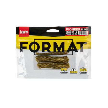 Силиконовая приманка FORMAT PIONEER 74mm (6шт.) цвет F04