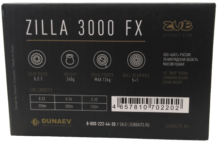 Катушка ZUB Zilla 3000 FX 5+1bb