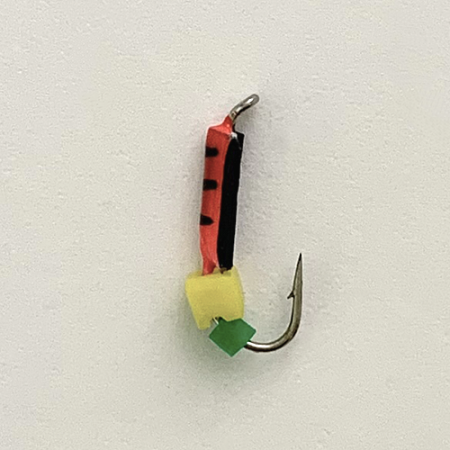 Столбик Сырный кубик 1,5 мм на крючке КРАСНО-ЧЕРНЫЙ