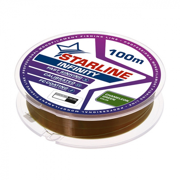 Монофильная леска STARLINE INFINITY 100m (chameleon green) d0.261