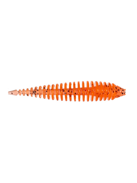 Приманка ZUB-MAGGOT SLIM 50мм(2")-10шт, (цвет 250) морковный с блестками