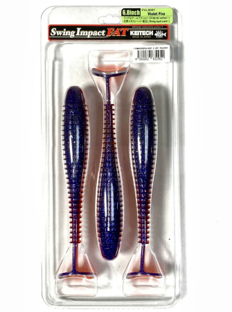 Приманка силиконовая Keitech Swing Impact FAT 6.8" #PAL09 Violet Fire