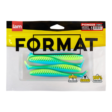 Силиконовая приманка FORMAT PIONEER 125mm (4шт.) цвет F12