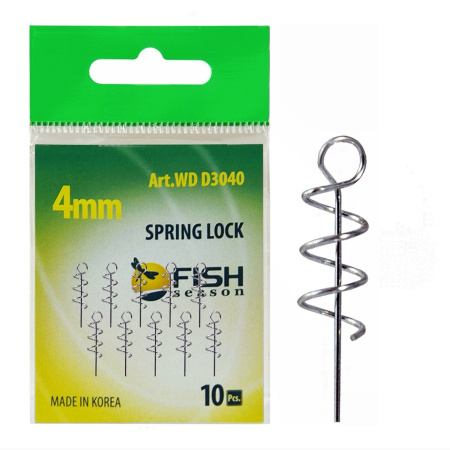 Спираль с направляющей (ухо ф3 мм) Средняя/4 мм. для фиксации приманки (уп. 10 шт.)