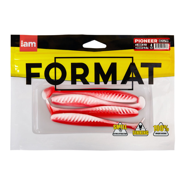 Силиконовая приманка FORMAT PIONEER 125mm (4шт.) цвет F02