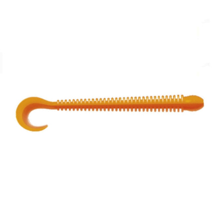 Приманка ZUB-WORM-ZANDER 135мм(5,3")-5шт, (Цвет 405) желтый верх - оранжевый низ