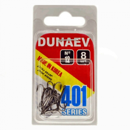 Крючок Тройник Dunaev  401 #12 (упак. 8 шт)