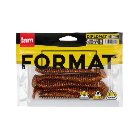 Силиконовая приманка FORMAT DIPLOMAT 100mm (5шт.) цвет F03