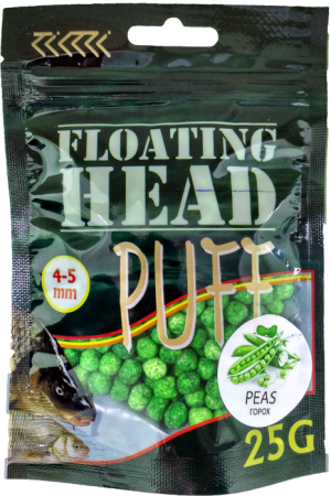 Плавающая насадка PUFF воздушное тесто 4-5 мм.ГОРОХ зелёный