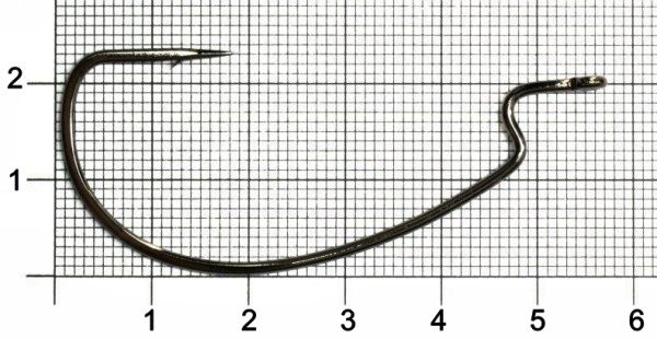 Крючки офсетные Gamakatsu WORM OFFSET EWG HOOKS BLACK разм. 5/0 5шт.