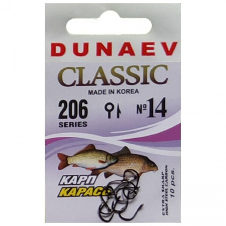 Крючок Dunaev Classic 206 #14 (упак. 10 шт)