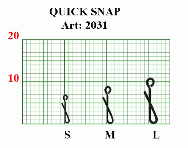 Застежка Quick, 9 мм, №M (4 кг), (упак. 10 шт)