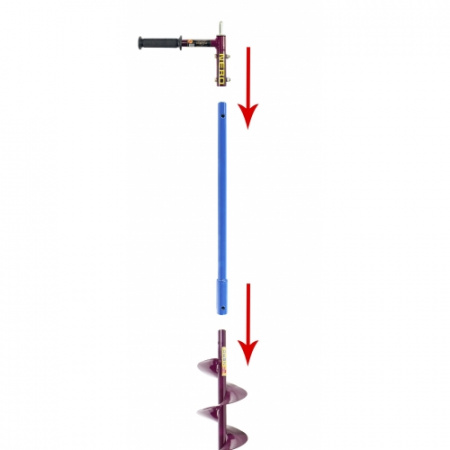 Удлинитель для шнека (правое вращение) "NERO" L500мм под дрель (шуруповерт) через адаптер