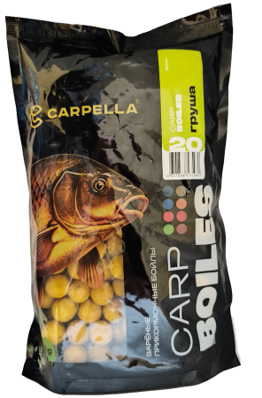 Бойлы CARPELLA Прикормочные Вареные 1кг, 20мм Груша