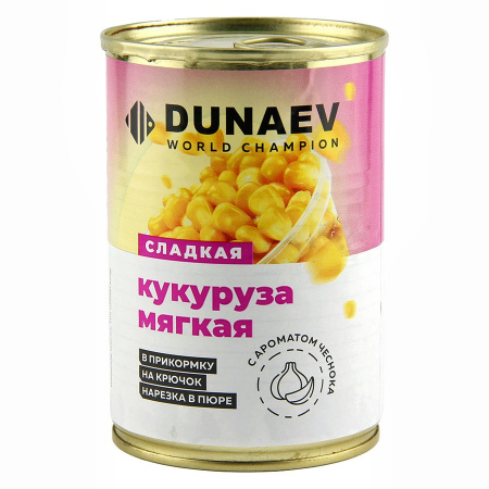 Кукуруза Мягкая DUNAEV металлобанка 400мл, чеснок